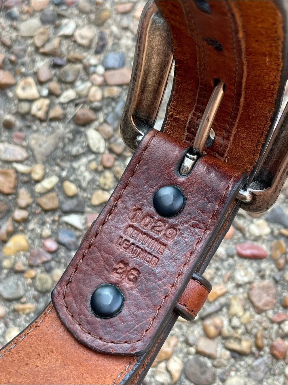 3D Belt Company Western Distressed Brown Leather Belt Men’s Size 36 Cowboy 1029